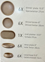 Laden Sie das Bild in den Galerie-Viewer, Bricard Porcelain Bondy Weiss Teller Set