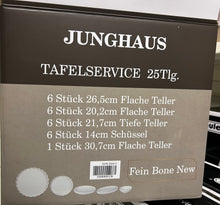 Laden Sie das Bild in den Galerie-Viewer, Junghaus Porzellan Tafelservice