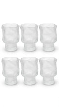 Laden Sie das Bild in den Galerie-Viewer, BAVARY Collection Pure Frosted Wavy Gläser 6 Teilig