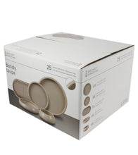 Laden Sie das Bild in den Galerie-Viewer, Bricard Porcelain Bondy Taupe Dinner Set 25 Teilig