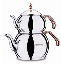 Laden Sie das Bild in den Galerie-Viewer, Korkmaz Hanedan Rosegold Tea Pot Set 4 Teilig