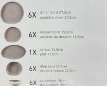 Laden Sie das Bild in den Galerie-Viewer, Bricard Porcelain Barles Teller Set Weiss 25 teilig
