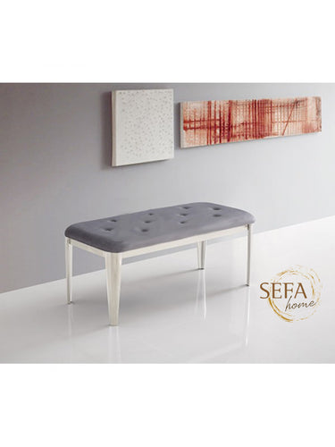 Prato Sitzbank grau/weiss/schwarz/silber/beige